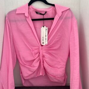 ZARA SIZE SMALL PINK BLOUSE BRAND NEW